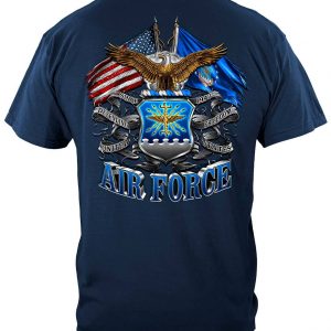 Air Force Shield Double Flag and Eagle T-Shirt