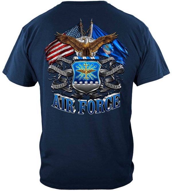 Air Force Shield Double Flag and Eagle T-Shirt