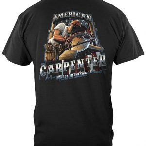 T-Shirt American Carpenter Black | Hooded Sweatshirts | Printed T Shirts