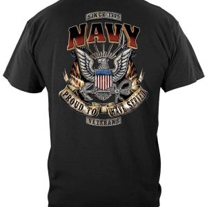 Navy Proud To Have Served Printed T-Shirt