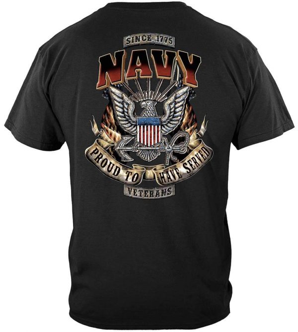 Navy Proud To Have Served Printed T-Shirt