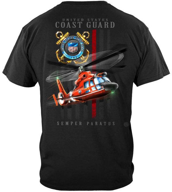 Coast Guard Patriotic Flag T-Shirt