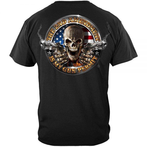 Second Amendment Apparel Skull T-shirts for men